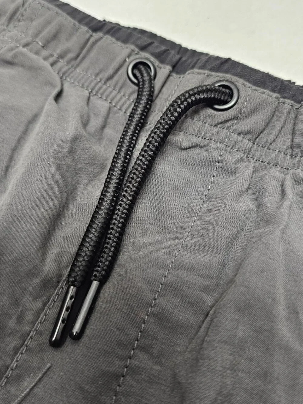 New Youth Teen Boys Univibe Gray Black Drawstring Cargo Shorts Pockets 16